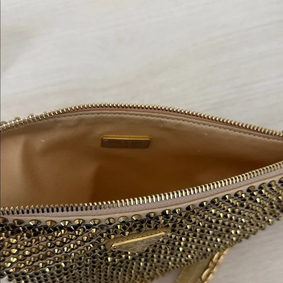 Prada Gold Embellished Shoulder Bag - Picture 3 of 4